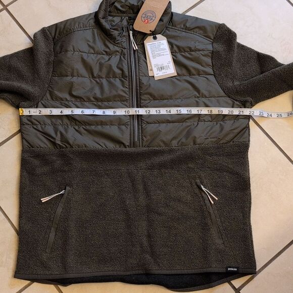 NWT Prana IncrediWool 1/2 Zip Sweater Slate Green Heather Size M Standard Fit - Picture 8 of 9